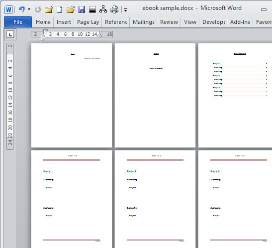 ebook templates for ms word