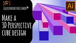 Illustrator for Lunch™ - 3D Perspective Cube design and Bonus 3D star