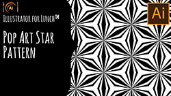 Illustrator for Lunch Pop Art Style Star Pattern