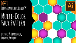 Illustrator for Lunch Mulit-color faux Pattern