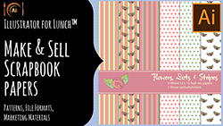 Illustrator for Lunch Make Scrapbook papers to sell