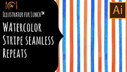 Illustrator for Lunch™ - Watercolor stripe seamless repeating pattern