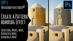 photoshop for lunch pattern bombing effect