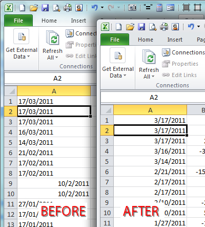 convert dates in excel for mac