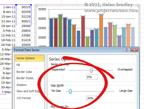 How To Widen Bars In Excel Chart 2013