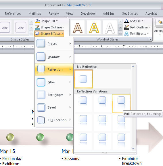 ms office timeline