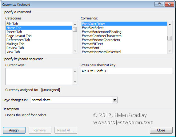 microsoft word keyboard shortcuts highlight text