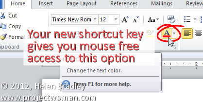 shortcut for subscript word 2008