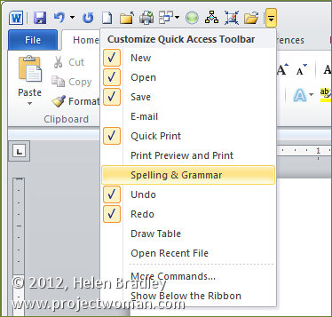 customize mini toolbar word 2013