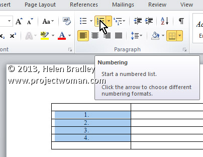 openoffice turn off auto numbering