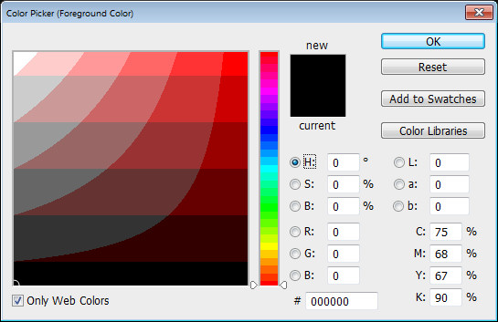 photoshop cs6 color picker wheel