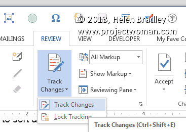 show tracked changes in word for mac