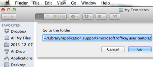 get to my templates in word for mac