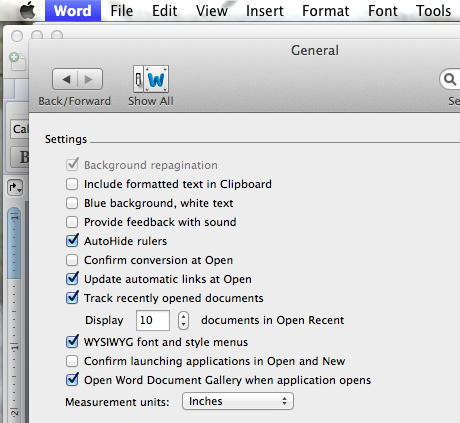view clipboard menu microsoft word for mac