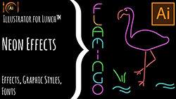 Illustrator for lunch neon effect 