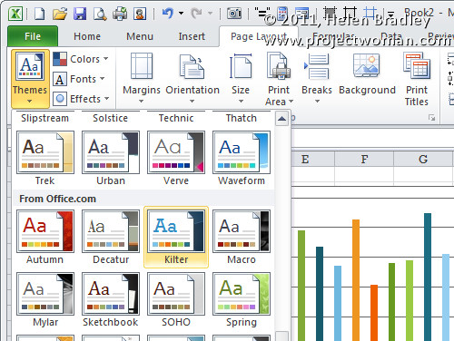 Excel multi color column charts « projectwoman.com