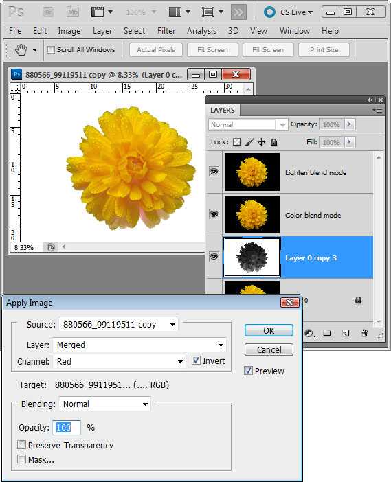 Photoshop – convert a black background to white « 