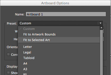 resize artboard to the size of your art in Illustrator